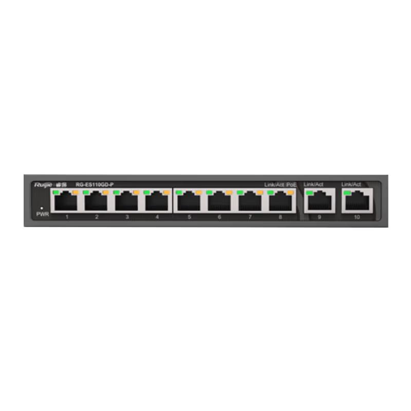 Ruijie RG-ES110GD-P V2 10-Port Gigabit Unmanaged PoE Switch