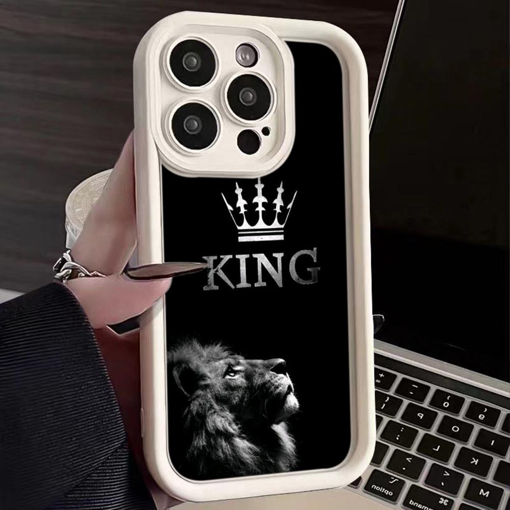 Ae86 Lion Black Design Art Ochronne Etui na Telefony Samsung S24 S23 S22 Ultra A15 A14 S21 FE A54 A12 A25 A35 A53 Angel Eyes TPU Tylna Obudowa