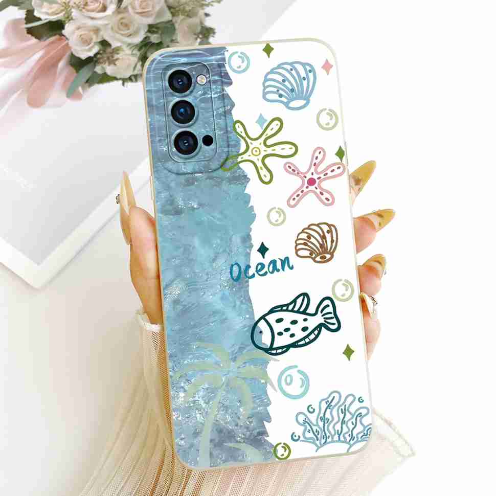 Cartoon For Oppo Reno4 5G PDPM00 Case Cute Rabbit Silicone Back Cover For Oppo Reno 4 reno4 5G PDPT00 CPH2091 Phone Shell Fundas