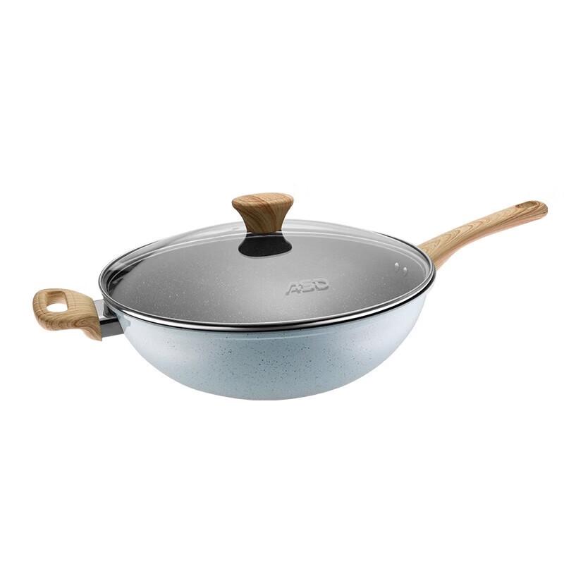 ASD Anjia 32cm Crystal Stone Titanium Alloy Wok
