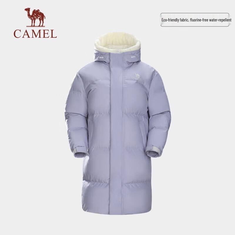 

CAMEL A23CAPN115 Unisex Mid-Length Hooded Puffer Down Jacket XL