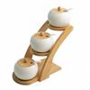 Ensemble de pots à condiments en céramique Garde les assaisonnements frais Récipient à assaisonnements Anti-poussière Porcelaine