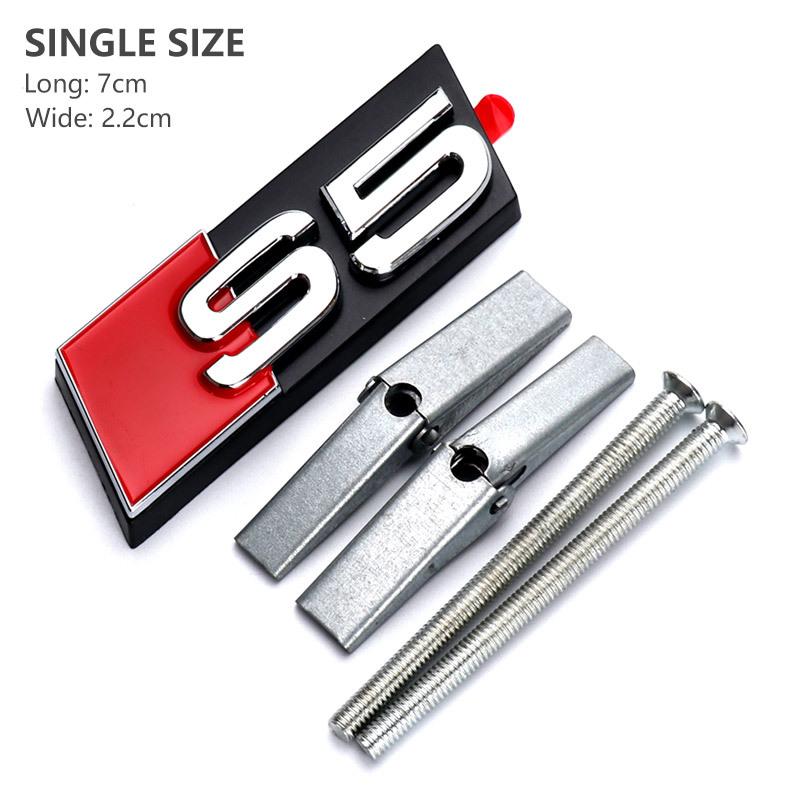 

3d ABS Хром Черный Логотип S3 S4 S5 S6 S7 S8 Эмблема Соты Автомобильная Передняя Решетка Шильдик Аксессуары S5-Silver