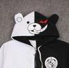 Anime Cosplay Costume Unisex Hoodie Sweatshirt Black White Bear Long Sleeve Daily Casual Coat Jacket