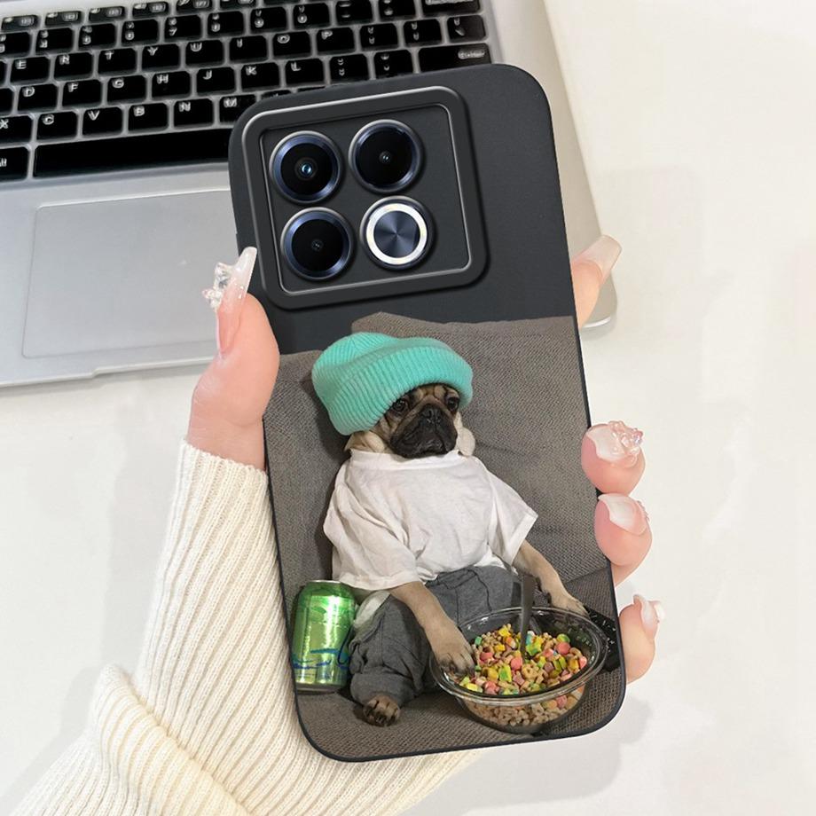 Für Infinix Note 40 5G X6852 Handyhülle Silikon Weiche Rückabdeckung Für Infinix Note40 X6851 Bumper Drachen Katze Blume Schmetterling Tasche
