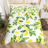 Citronový povlak na přikrývku pro dívky, chlapce, děti, botanický citronový vzor, povlak na přikrývku, tropické ovoce, pokojová dekorativní ložní souprava se zipem