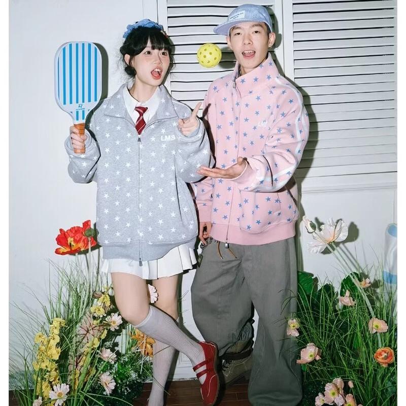 LEMANISM Star Print Stand Collar Jacket Cardigan M