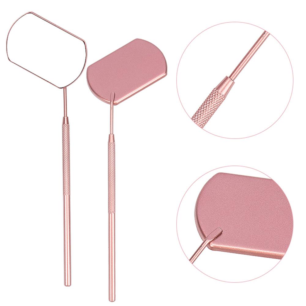 Portable Square Stainless Steel Eyelash Extension Inspection Mirror