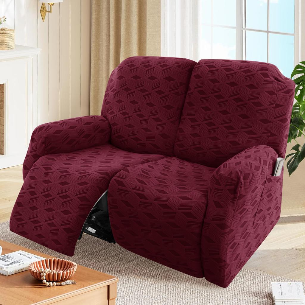 Elastic Jacquard Armchair Chair Cover 2 Seater 6pcs/set Recliner Sofa Cover for Living Room Relax Slipcover Protector