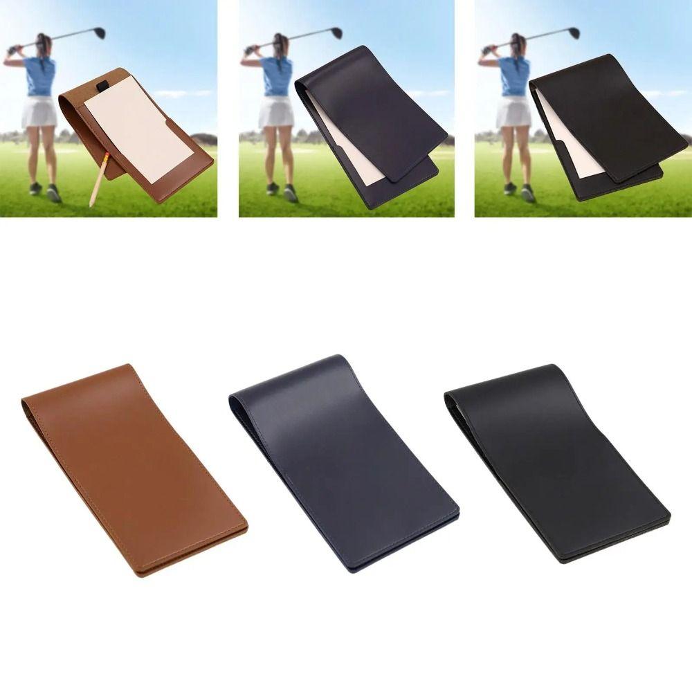 Yardage Book Golf Score Book PU Leather Score Notebook Golf Golf Scorecard Holder  Outdoor Sports