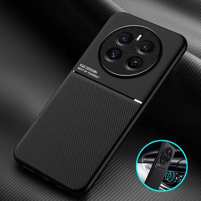 Für Realme 12 Pro Plus Hülle Lederstruktur Magnetische Autohalterung Handyhüllen Für Realme 12 Plus 12Pro+ 5G Stoßfeste Rückseite