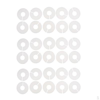 30 Pieces Blank White Clothing Rack Size Dividers Round for Wardrobe Closet