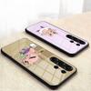 Buriburizaemon Pig Phone Case For Samsung S26 S25 S24 FE S23 S22 S21 Plus S20 Ultra Note20Ultra Black Glass Cover