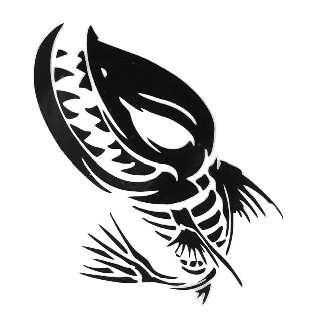 Car Body Stickers Shark Skeleton Motorcycle Decors Fish Bone Auto Decoration Vinyl Film Car Sticker