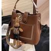 This Year, the Popular Bag Ladies 2025 New High-end Sense Versatile Wide Shoulder Strap Messenger Bag Commuter Portable Bucket Bag