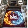 Tappeto in Velluto di Cristallo con Stampa del West Ham United Football, Comodo Assorbente d'Acqua Antiscivolo Tappeto per Pavimenti Interni