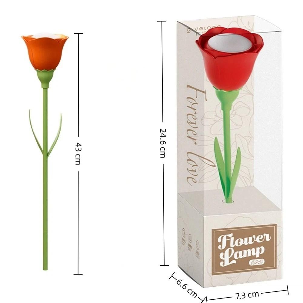 Mit Helligkeitsspeicher Schreibtischlampe Biegsame Blume LED Tischlampe Tragbare Rose LED Lampe Nachttisch