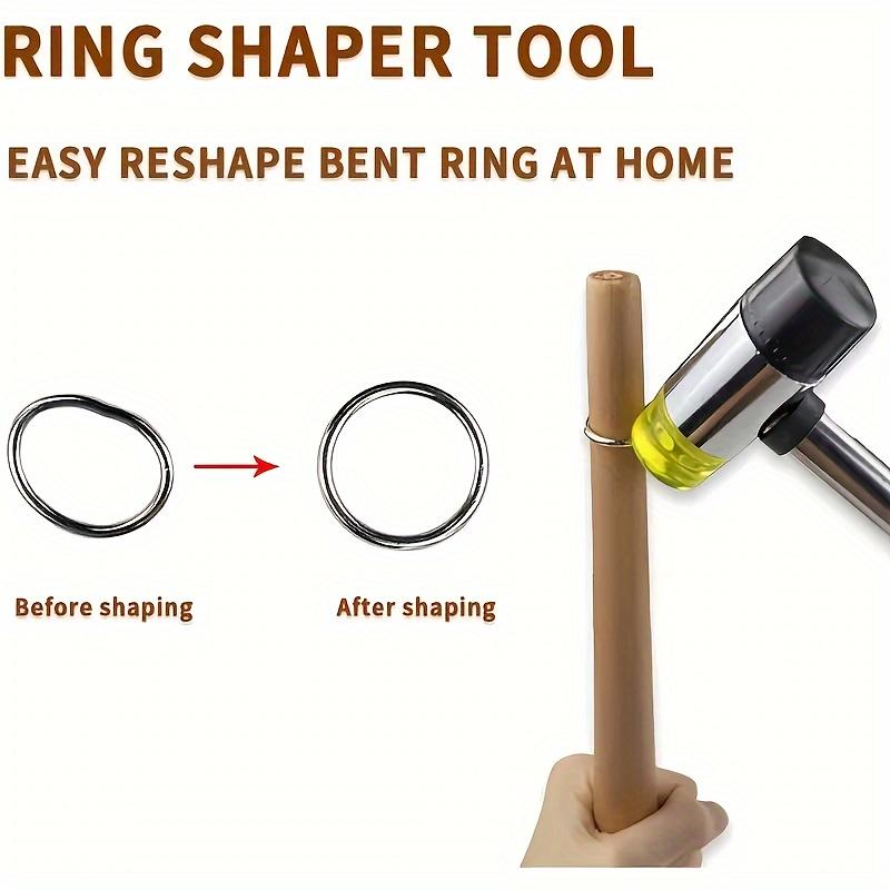 1pc/2pcs Double-Sided Tape Hammer Jewelry Making + Ring Shaping Rod Tool Set for Ring Making, Bending, Polishing & Sanding