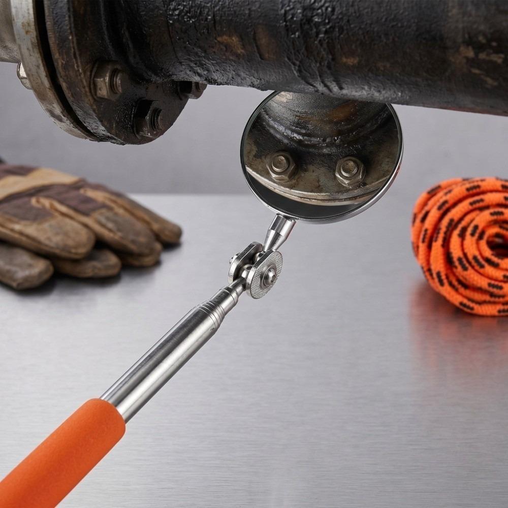 Telescopic Extending Detection Mirror Swivel Head Inspection Mirror Hand Tool Mechanics