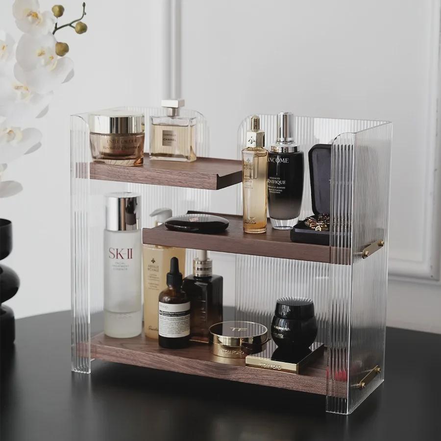 Organizzatore di Lusso in Acrilico per Cosmetici per Lavandino del Bagno o Scrivania
