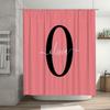 Custom Name Personalized Bath Shower Curtain for Kids Girls Bedroom Decor Pink Color with Black 'O' Letter Design by Olivia (Len