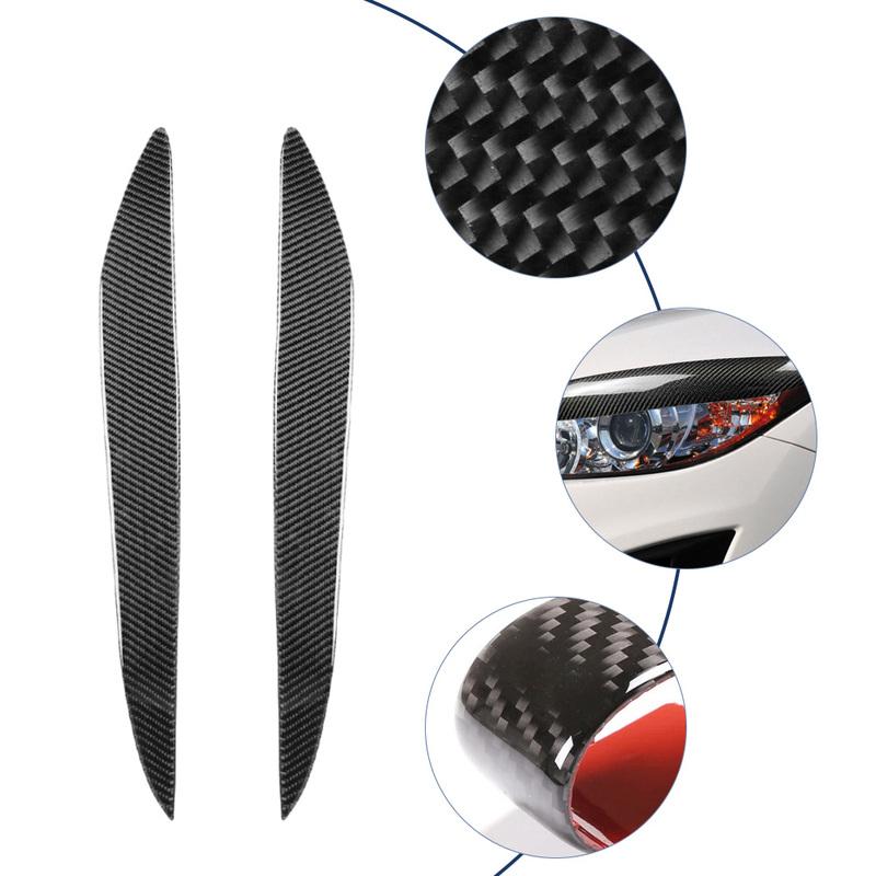 Carbon Fiber Car Headlight Eyelid Eyebrow Cover Trim For Mazda 3 Mazda3 JDM 2010 2011 2012 2013