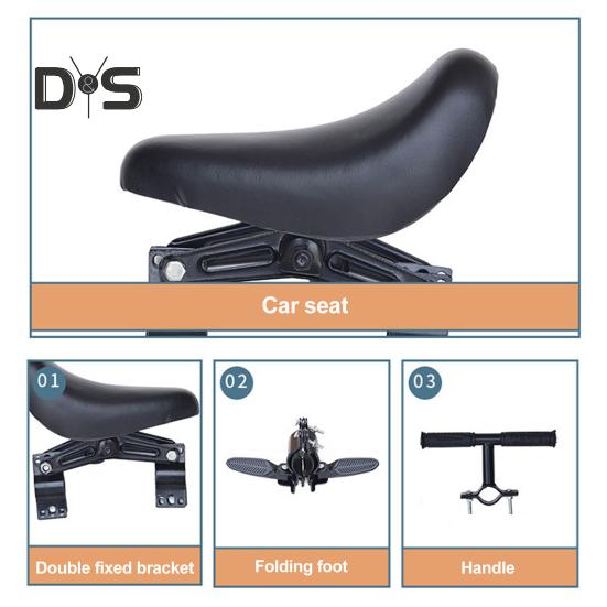 1 Set Kids Bike Seat Front Mounted Bike Seat Handlebar Foot Pedal Detachable Toddler Child Road Mountain Bicycle Front Seat Bike Accessories