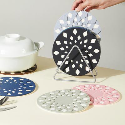 Topfmatte, hohl, hochtemperaturbeständig, spülmaschinenfest, rund, rutschfest, sicher, wärmeisolierend, für Tassen