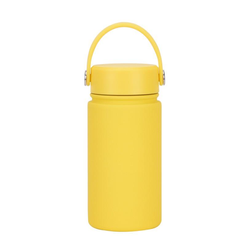 350ml Stainless Steel Vacuum Insulated Sports Water Bottle With Carry Loop 316 Inner Liner Leakproof Flip Cap