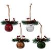 5PCS Metal Bells Hanging Decorations for Christmas Tree Door Window Indoor and Outdoor Holiday Ornaments
