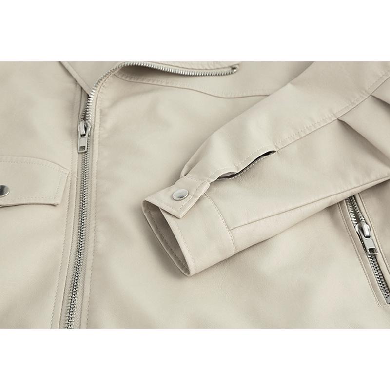 New Korean Style Oversized PU Leather Biker Jacket - Women's Cool Spring/Autumn Outerwear