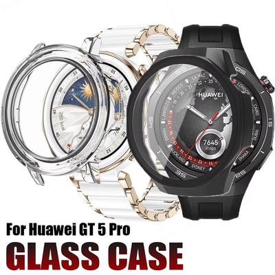Glass+Case for Huawei Watch GT 5 Pro 46MM 42MM GT5 Pro Hard PC Screen Protector Anti-scratch Tempered Glass Protective Cover