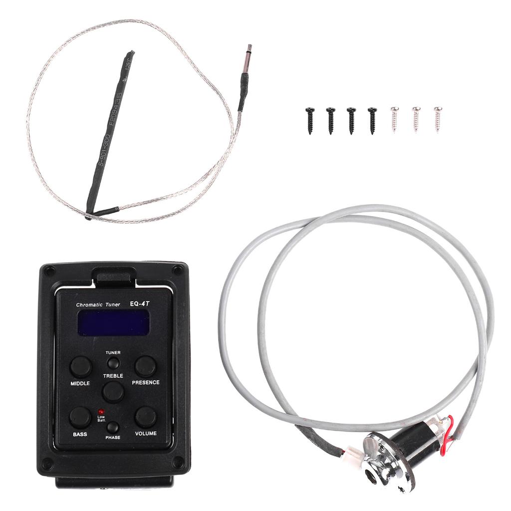 4 Band Pickup EQ Colour Tuner Portable Plastic Housing Guitar Effect Pedal for Performance