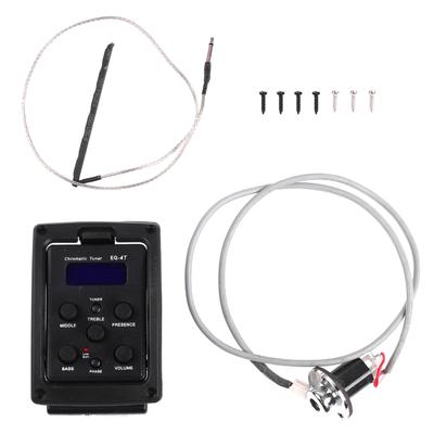 4-Band Tonabnehmer EQ Farb-Stimmgerät Tragbares Kunststoffgehäuse Gitarren-Effektpedal für Auftritte