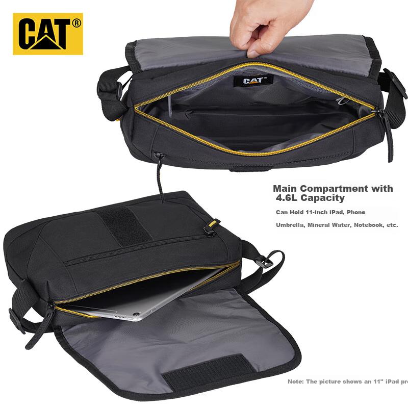 CAT Crossbody Bag, Shoulder Bag, Lightweight Messenger Bag, Casual Satchel, 11-Inch IPad Bag, Trendy Flip-Top Large Capacity Blue 84512