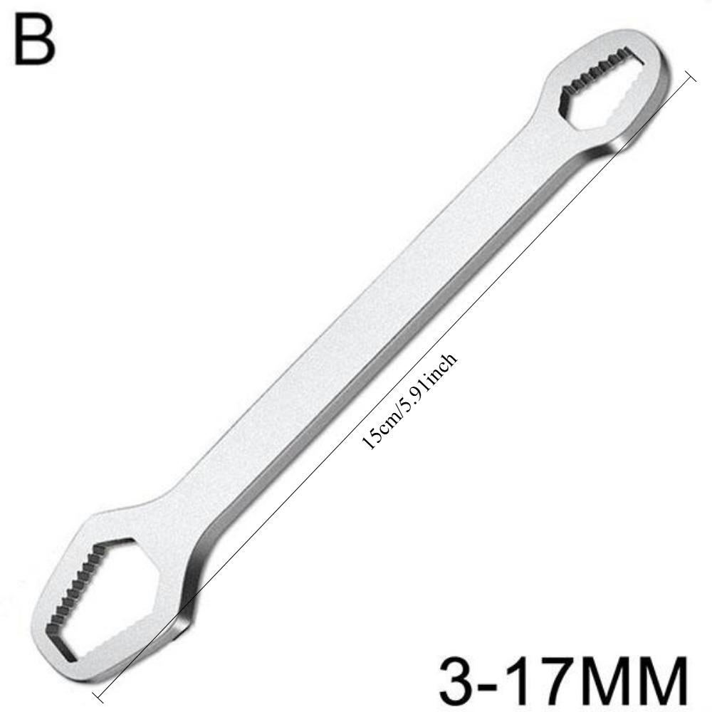 1PC 3-17mm Universal Torx Wrench Self-tightening Adjustable Glasses Wrench Board Double-head Torx Spanner Hand Tools for Factory