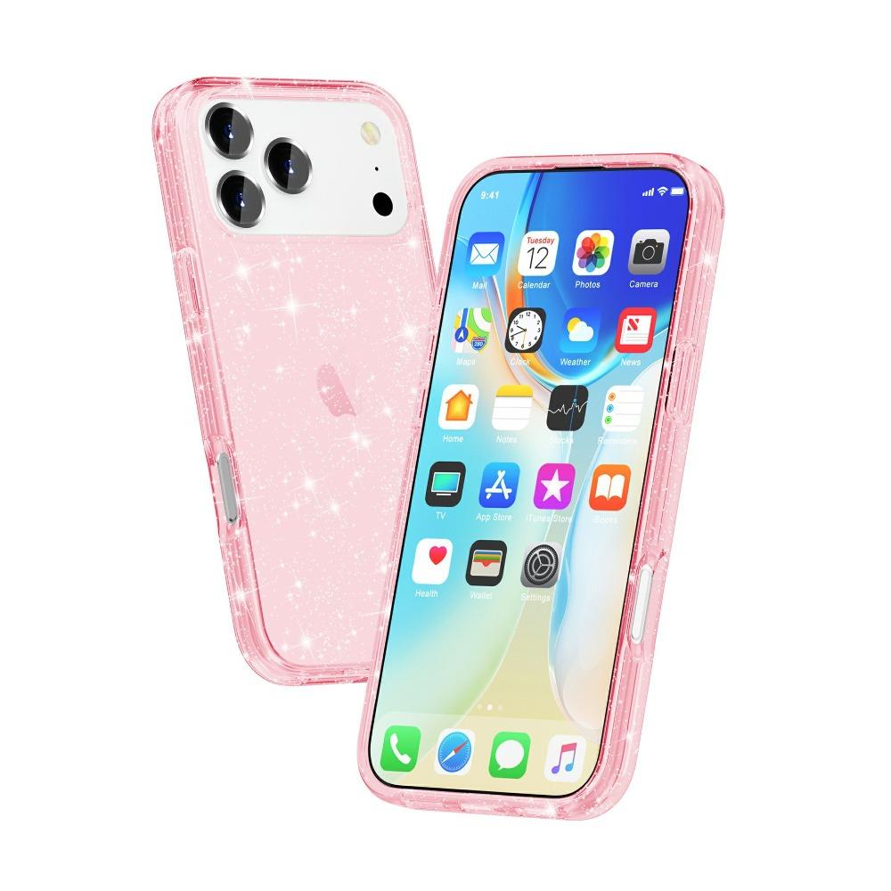 Luxury Glitter PC+TPU Rugged Armor Case For IPhone 17 Air 16 15 14 Plus 13 12 11 Pro Max Multi-layer Anti-Drop Bumper Back Cover