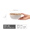 Retro Noodle Bowl Japanese Ceramic Bowl Salad Bowl Household Vegetable Bowl Instant Noodle Bowl Tableware Light Luxury High Value Soup Bowl Rice Bowl