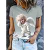 Summer Ladies Christmas 3D Printed Crew Neck T-Shirt Fashion Versatile Trend Breathable Casual