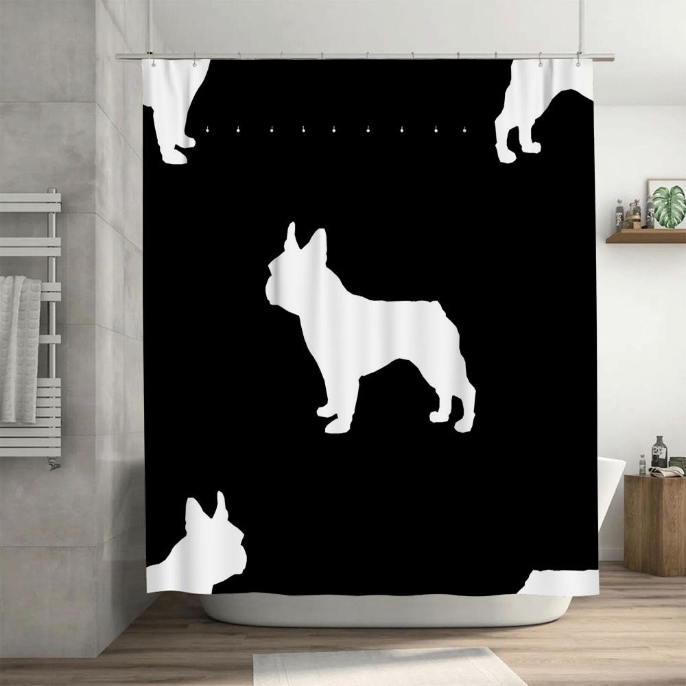 White Bath Shower Curtain With Blue Splash Print Design Waterproof Home Decor Bathroom Accessories