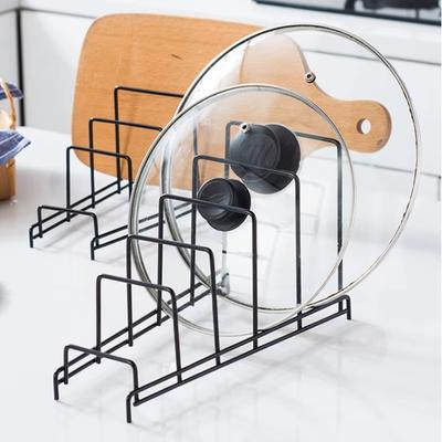 Multi Layer Kitchen Organizer Rack Rust-Free Pot Cover Rack Pot Lid Storage Rack  Cutting Board