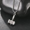 Viking War Hammer Men's Sweater Chain: European & American Style Stainless Steel Necklace