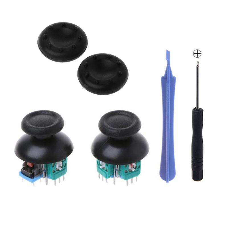 Pièces de rechange pour manette PS4 Manette originale Pad de joystick Poignée de stick analogique Bouton gâchette Ressort Kit de tournevis Tri-wing
