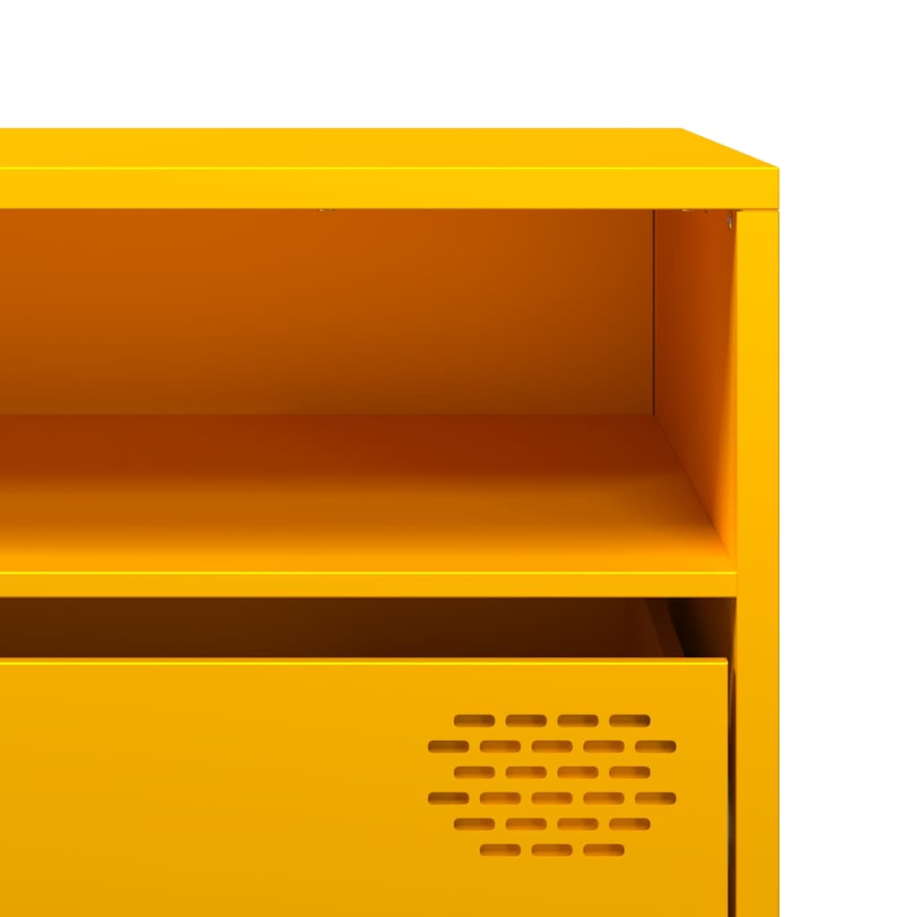 TV Stand Mustard Yellow 202 x 39 x 43.5 cm Cold Rolled Steel