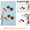 6 stuks Hoorn Toggle Knoppen Voor Jassen Pu Leer Naaiknoppen Sluitingen Voor Truien Vesten Vintage Kleding Pak Retro Toggles