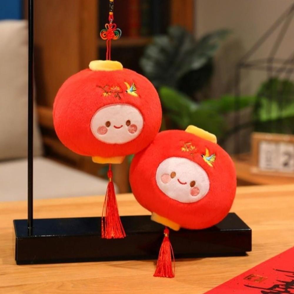 Gefülltes Plüsch Rote Laterne Puppenanhänger Chinesisches Frühlingsfest Ornament Wohnzimmer Tür
