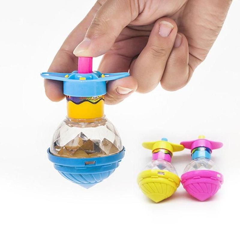 LED Spinner Flashing Spinning Top Hand Spinner Light Up Dazzling Gyro Peg Anti Stress Toys For