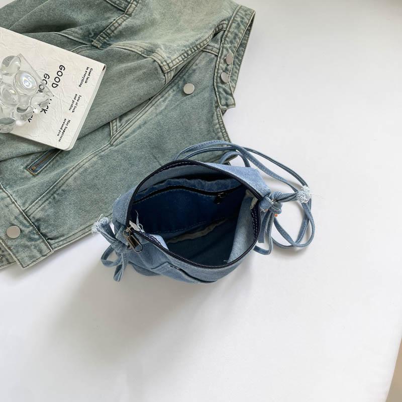Jeansowa Torba Crossbody na Telefon Komórkowy Mini Torebka Damska Torba na Ramię