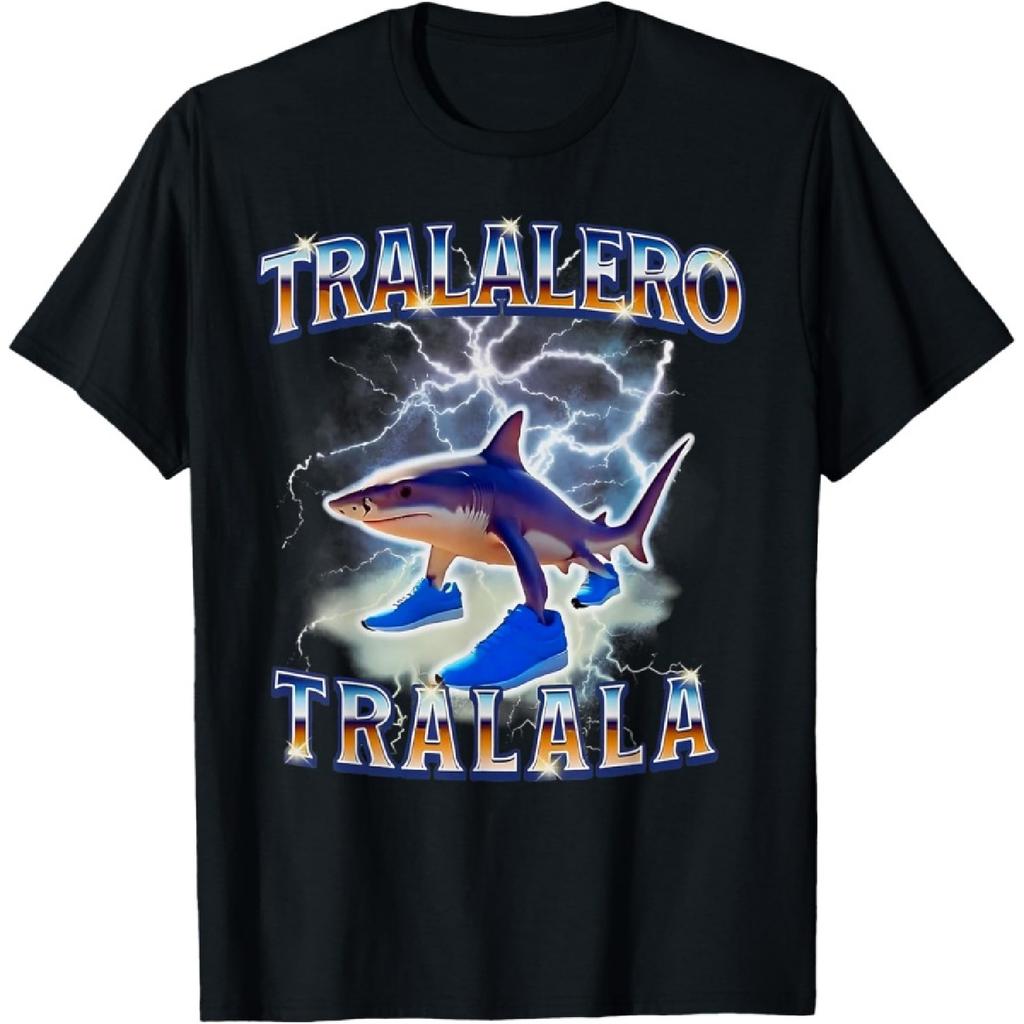 Tralalero Tralala Funny Shark Meme Shark with Shoes T-Shirt