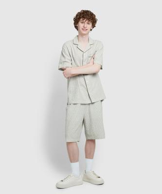 [JAJU] Men's Cotton Rayon Half-Sleeve Pajama Set [Shipped from Korea] 100% Authentic